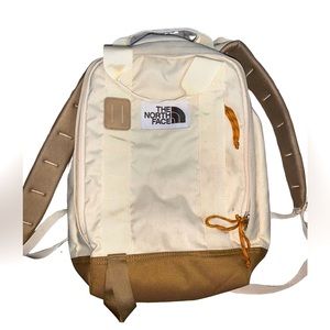 The North Face Cream and Brown Canvas Backpack